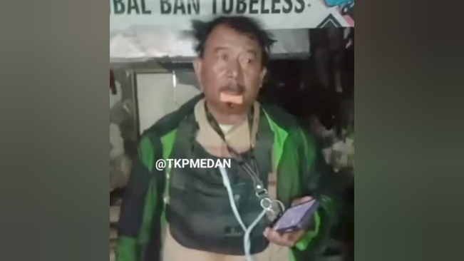 Ojol menjadi korban begal di Medan. [Istimewa]